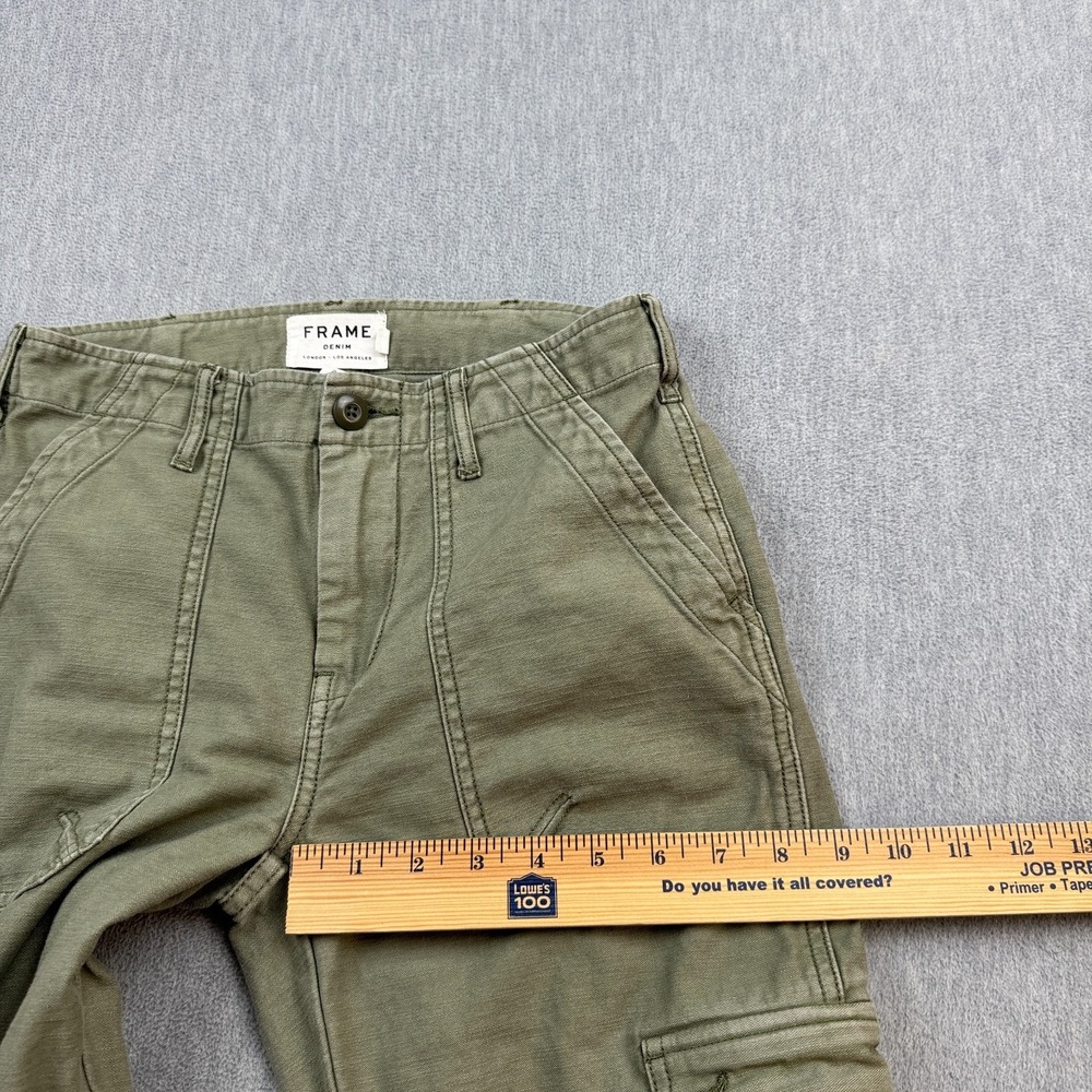 Frame Denim Pants Womens 26 Military Green Service Cropped Cargo Utility Pockets - Picture 9 of 14